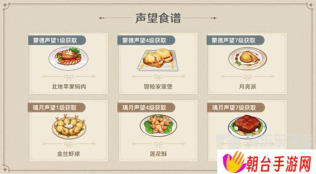 原神最新食谱大全 原神最新食谱图鉴